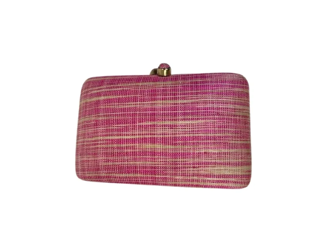 Pinangabol Pink & Natural Abaca Clutch