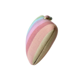 Rainbow Hablon Stripe Clutch