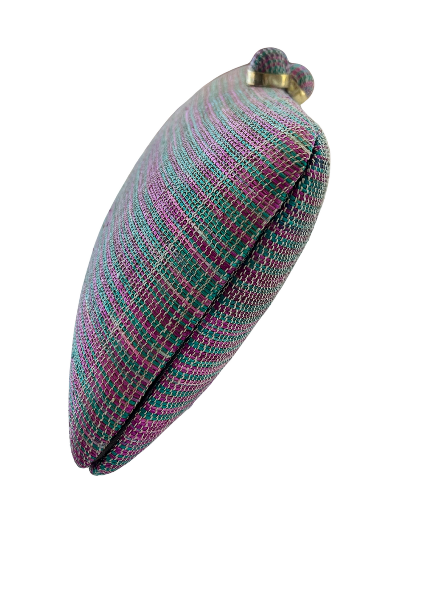 Pinangabol Pink & Green Abaca Clutch
