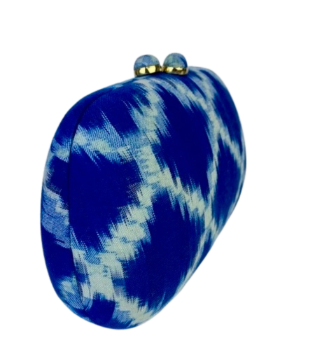 Indigo Diamond Oval Clutch