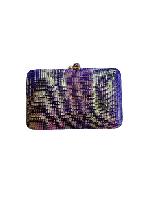Ikat Purple Abaca Pinangabol Clutch