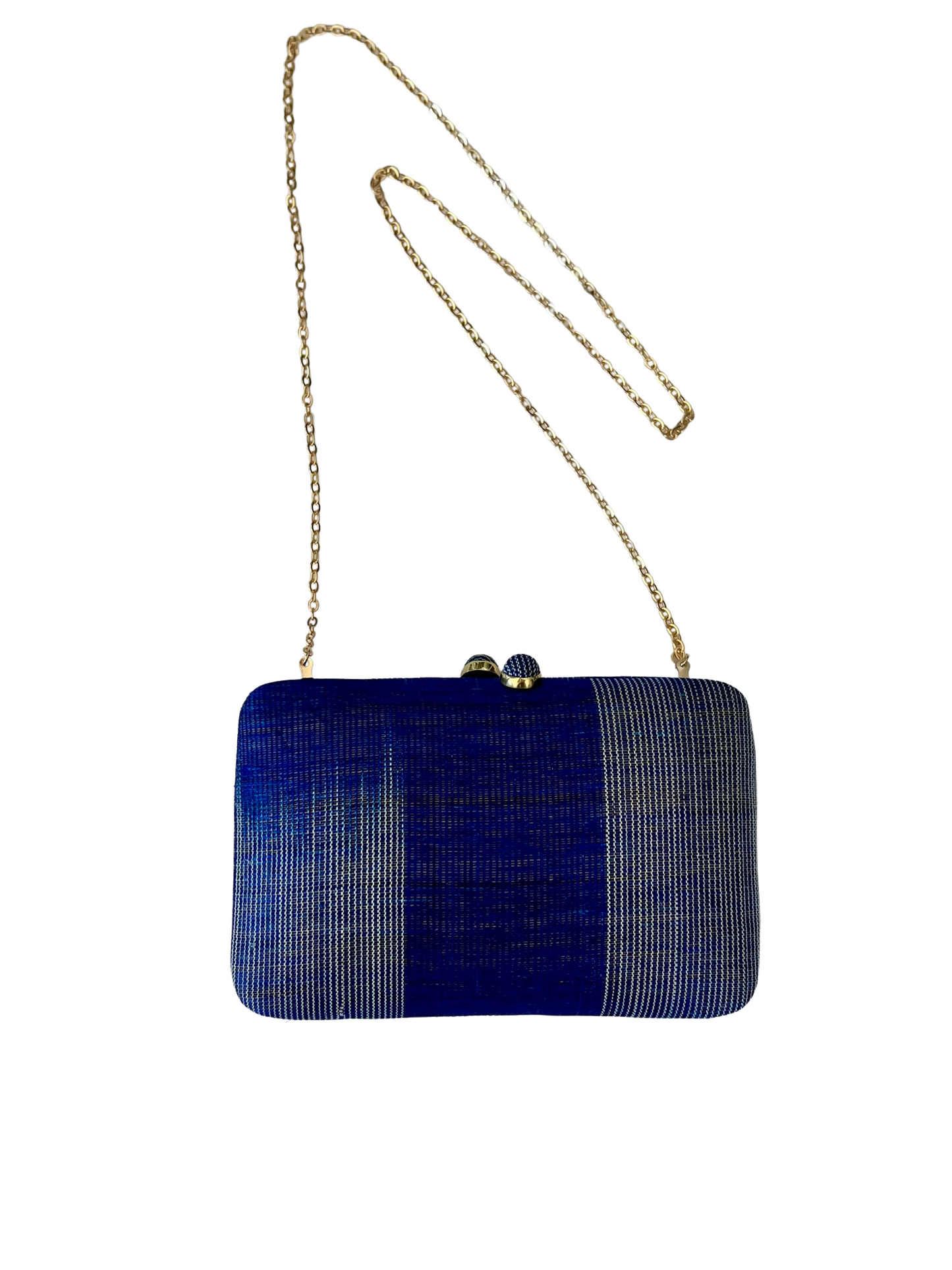 Ikat Blue & Natural Abaca Pinangabol Clutch