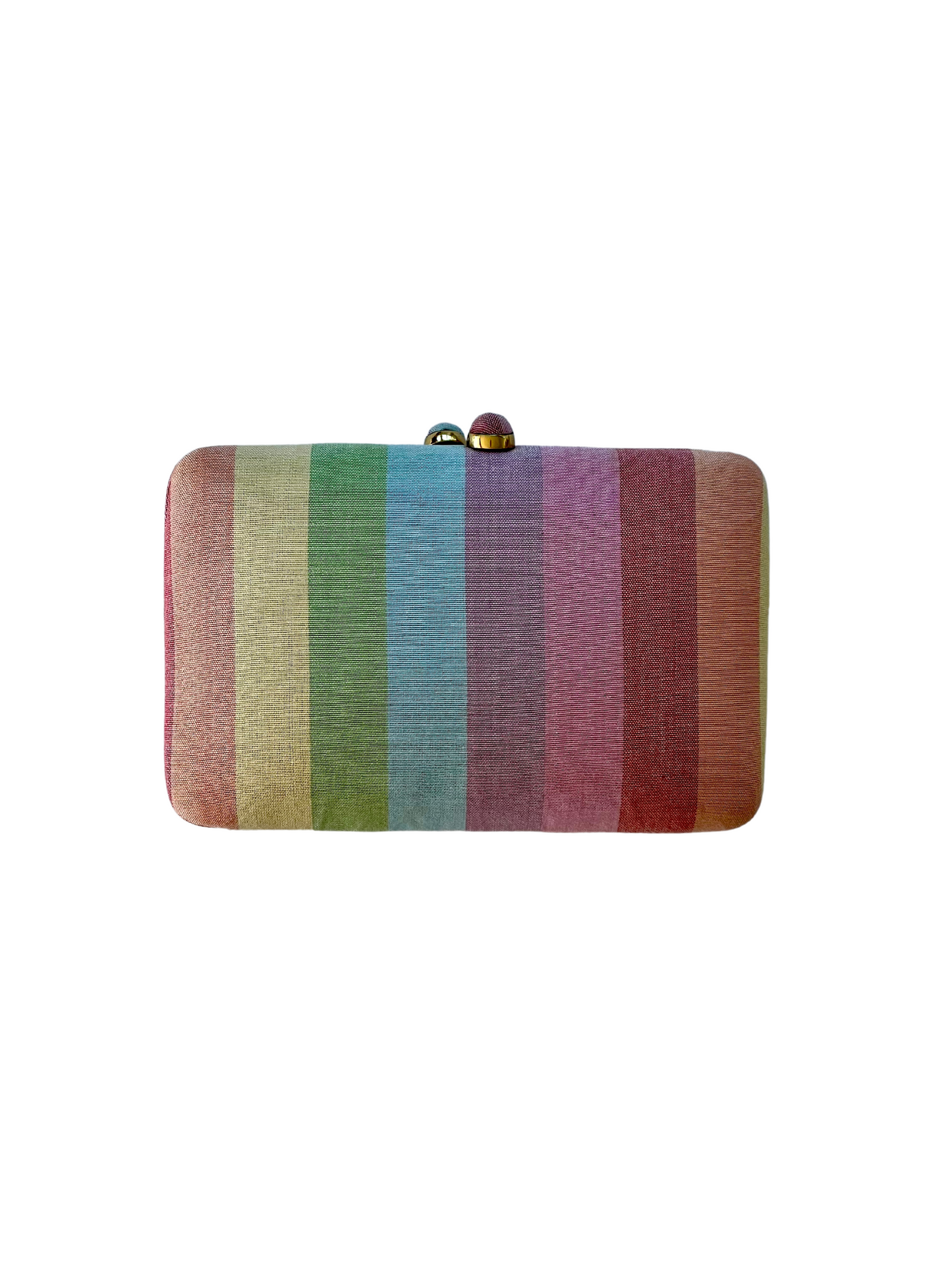 Rainbow Hablon Stripe Clutch