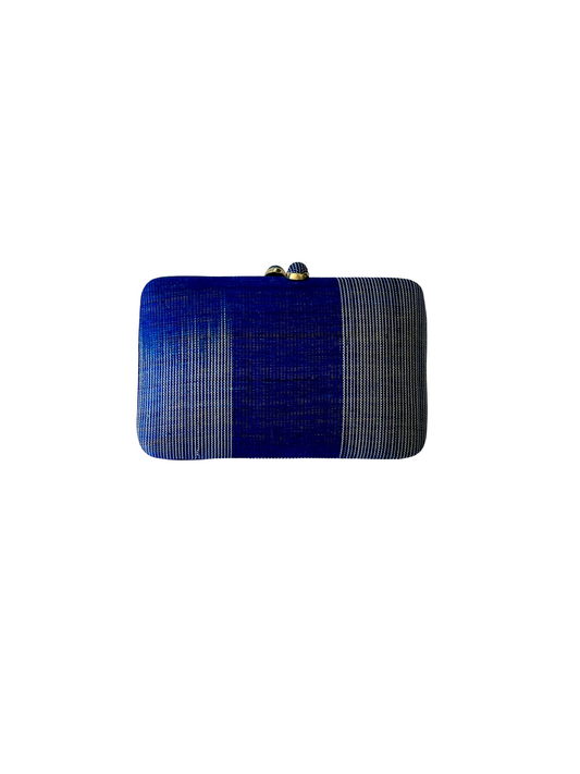 Ikat Blue & Natural Abaca Pinangabol Clutch